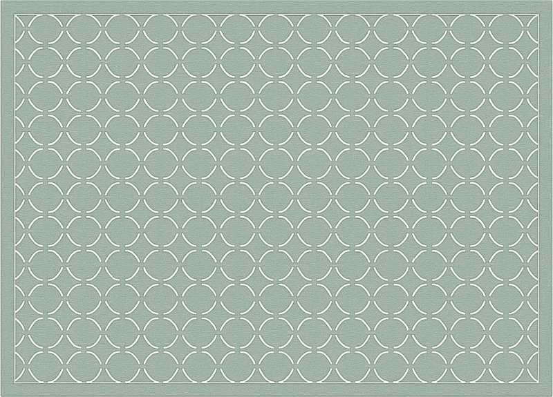 Alfombra vinílica cocina en celadón apagado con rejilla - TenVinilo