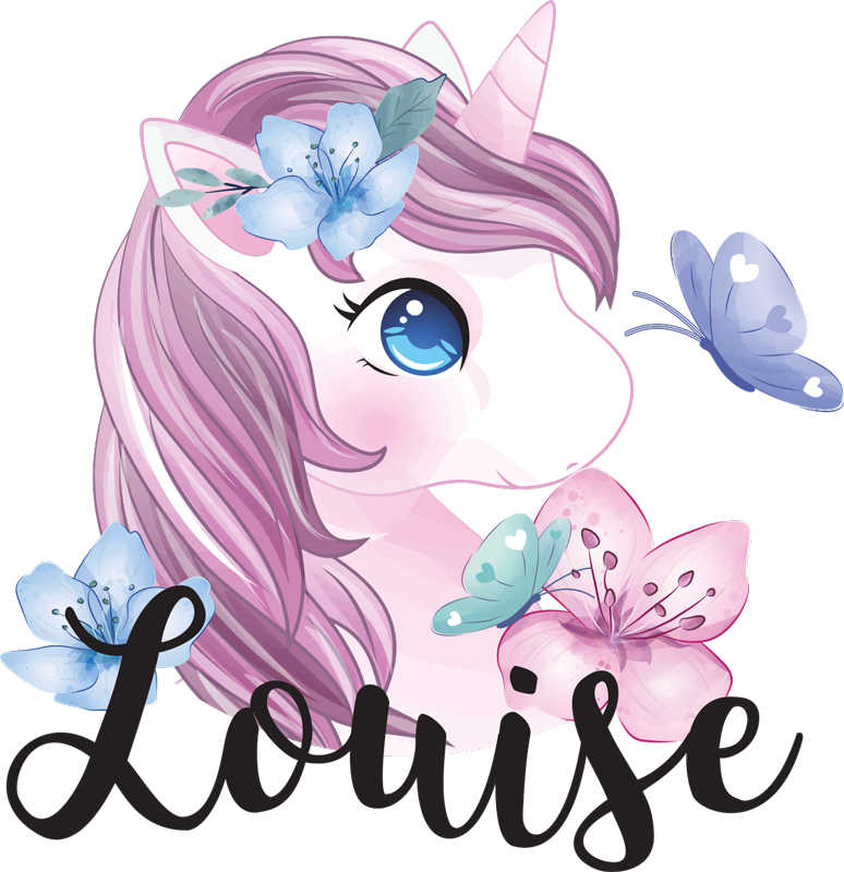 Alfombra vinílica animales unicornio de ojos grandes - TenVinilo