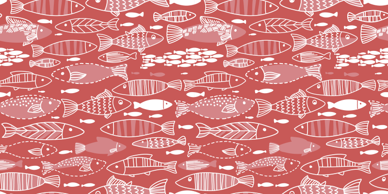 Alfombra vinílica animales muchos peces bajo el mar - TenVinilo