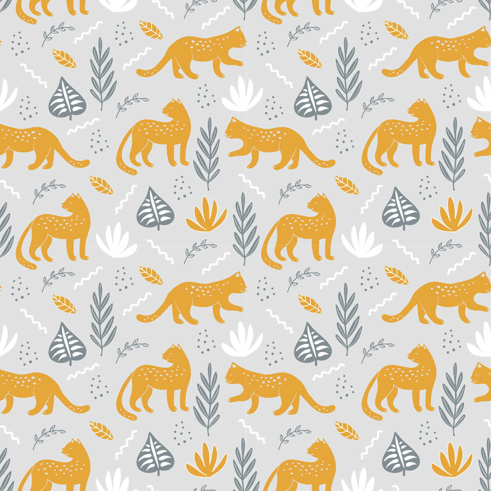 Alfombra vinílica animales estampado de leopardo claro - TenVinilo