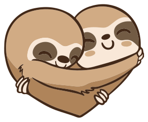 Alfombra vinílica animales corazón de perezoso - TenVinilo