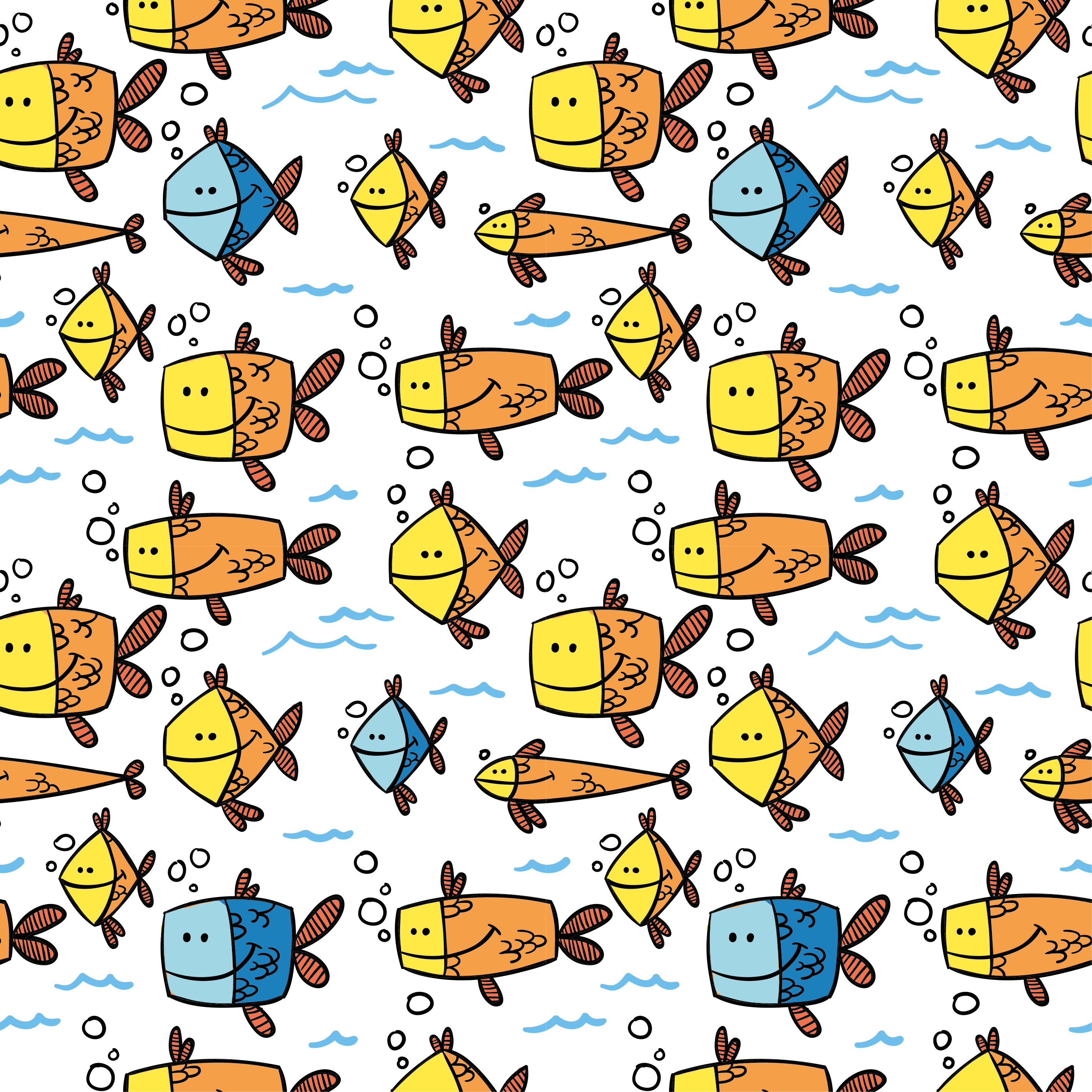 Alfombra vinílica animales peces multicolores infantiles - TenVinilo