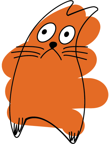 Alfombra vinílica animales silueta naranja - TenVinilo