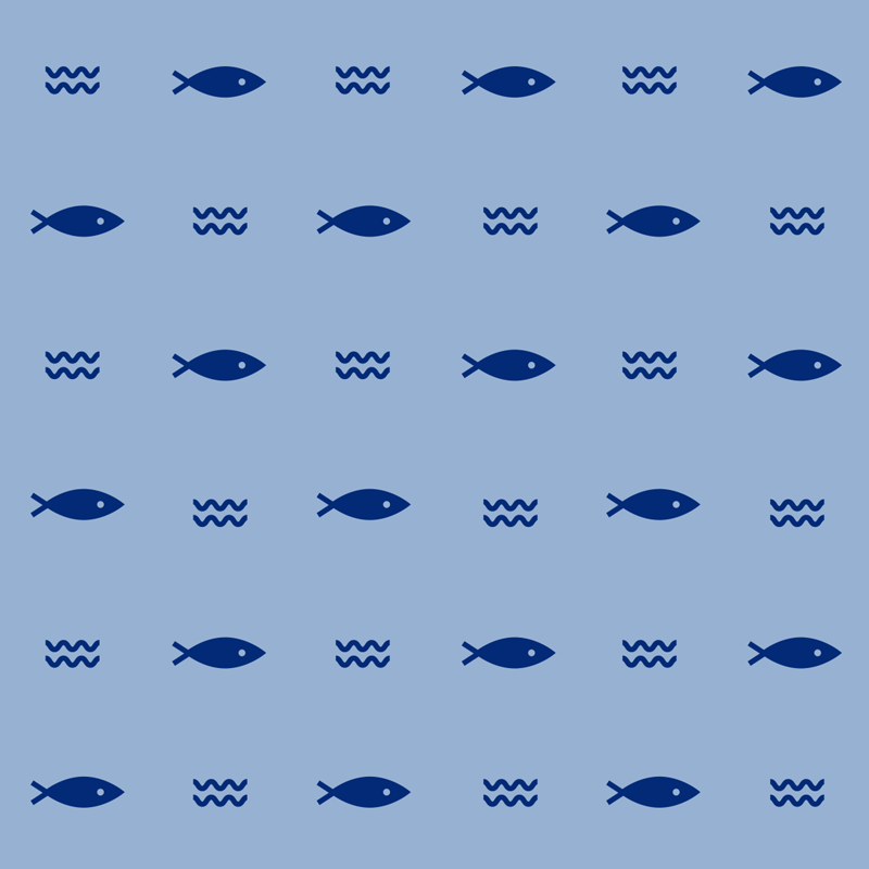 Alfombra vinílica animales diseño de peces patrón - TenVinilo