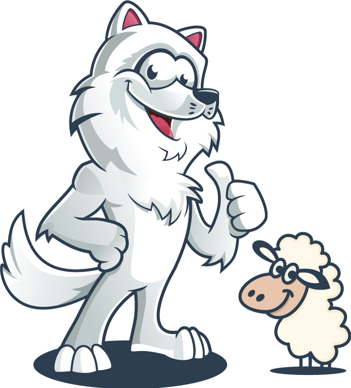 Alfombra vinílica animales lobo alegre - TenVinilo