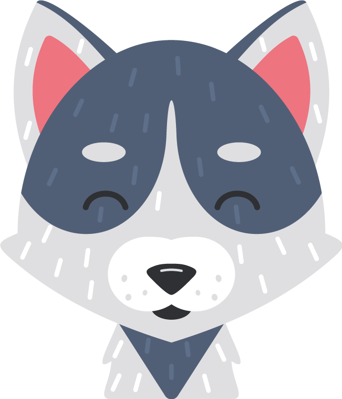 Alfombra vinílica animales cara de animal feliz - TenVinilo