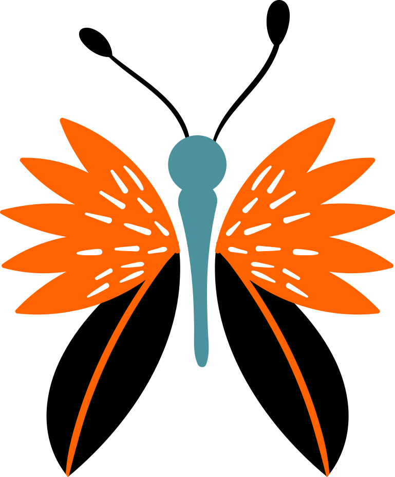 Alfombra vinílica animales acento mariposa colorida - TenVinilo