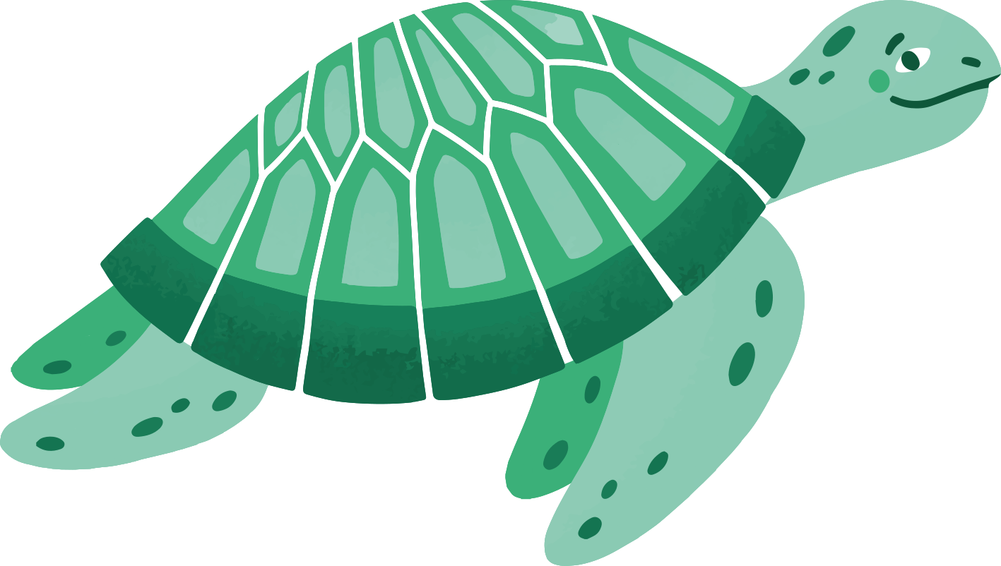 Alfombra vinílica animales arte de tortuga juguetona - TenVinilo