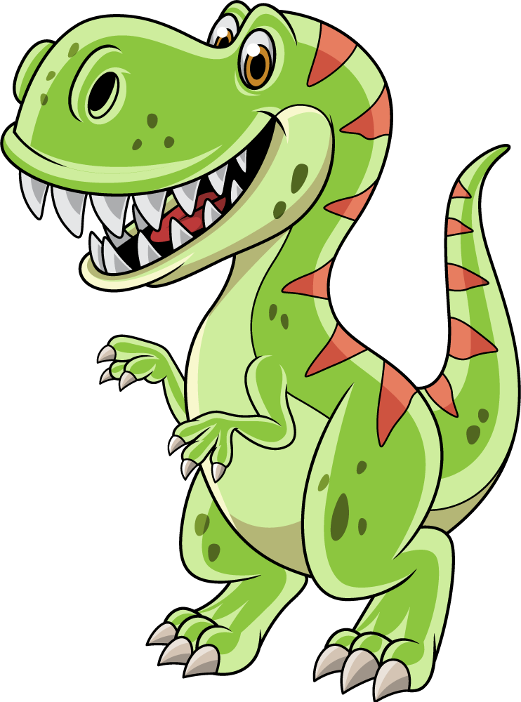 Alfombra vinílica animales tiranosaurio rex cartoon - TenVinilo