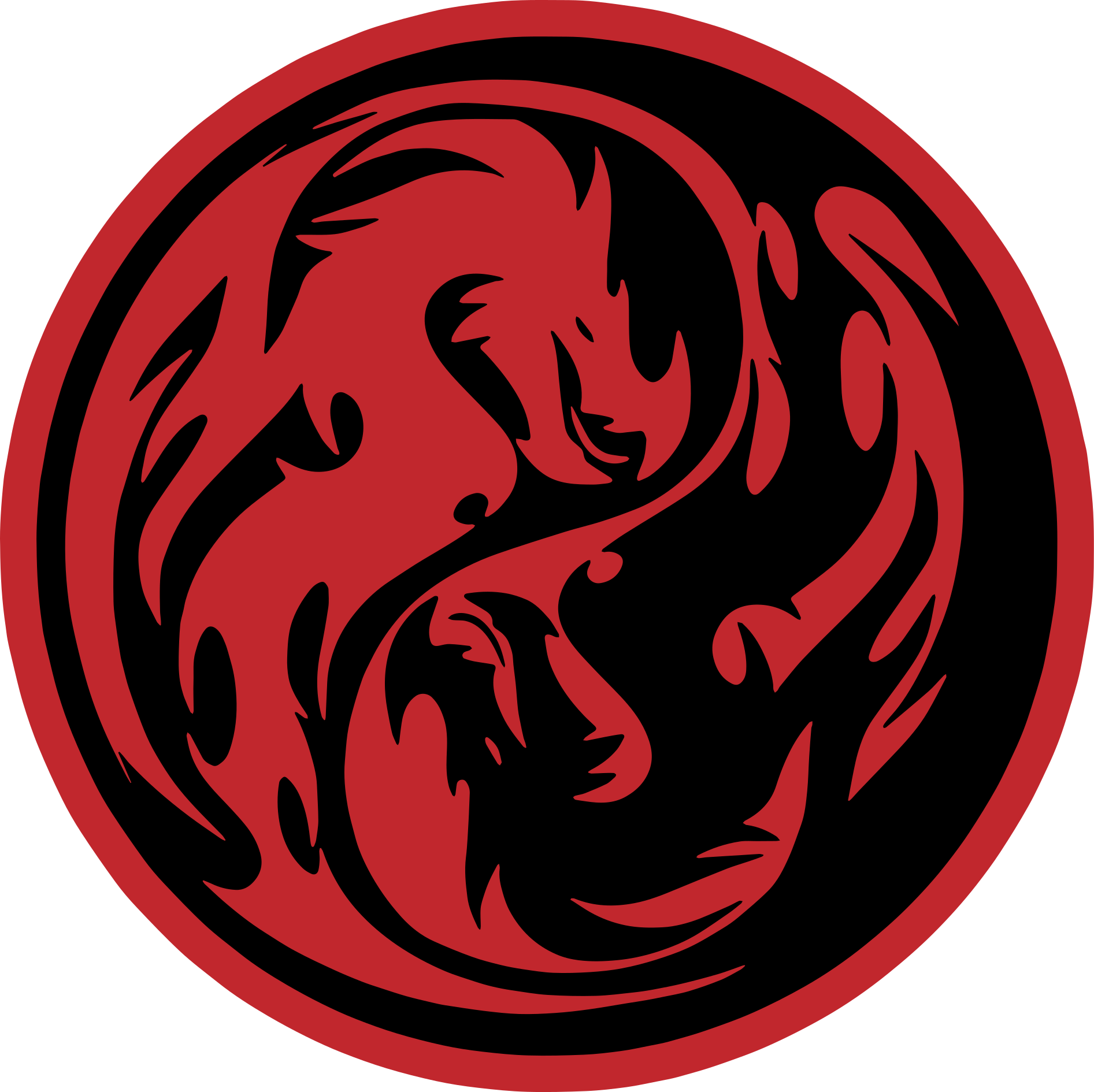 Alfombra vinílica animales dragones yin yang - TenVinilo