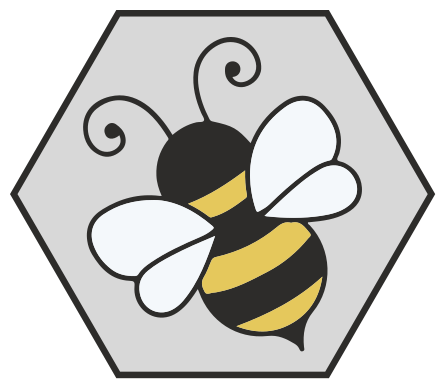 Alfombra vinílica animales diseño hexagonal de abejas - TenVinilo