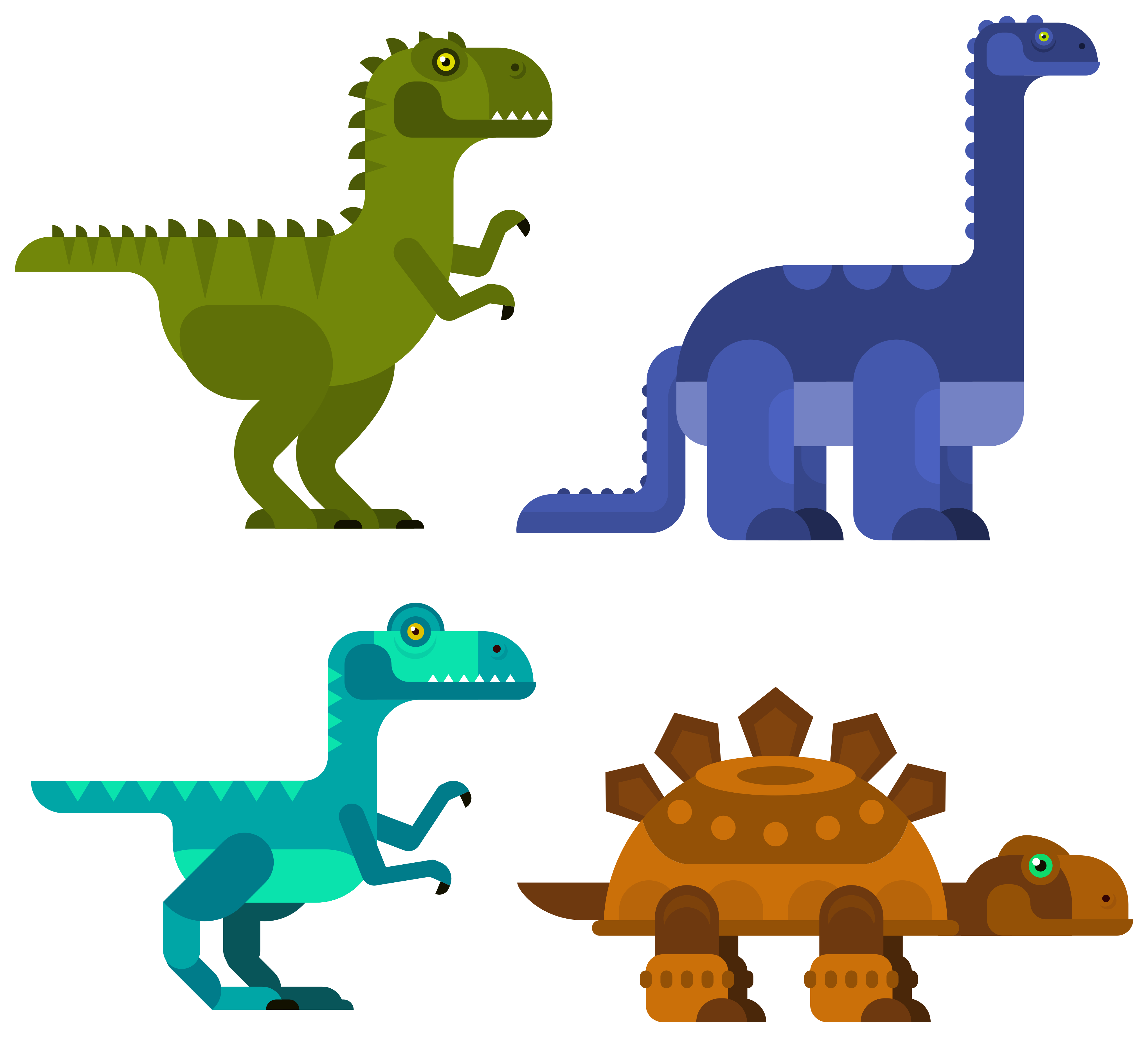Alfombra vinílica animales dinosaurios coloridos - TenVinilo