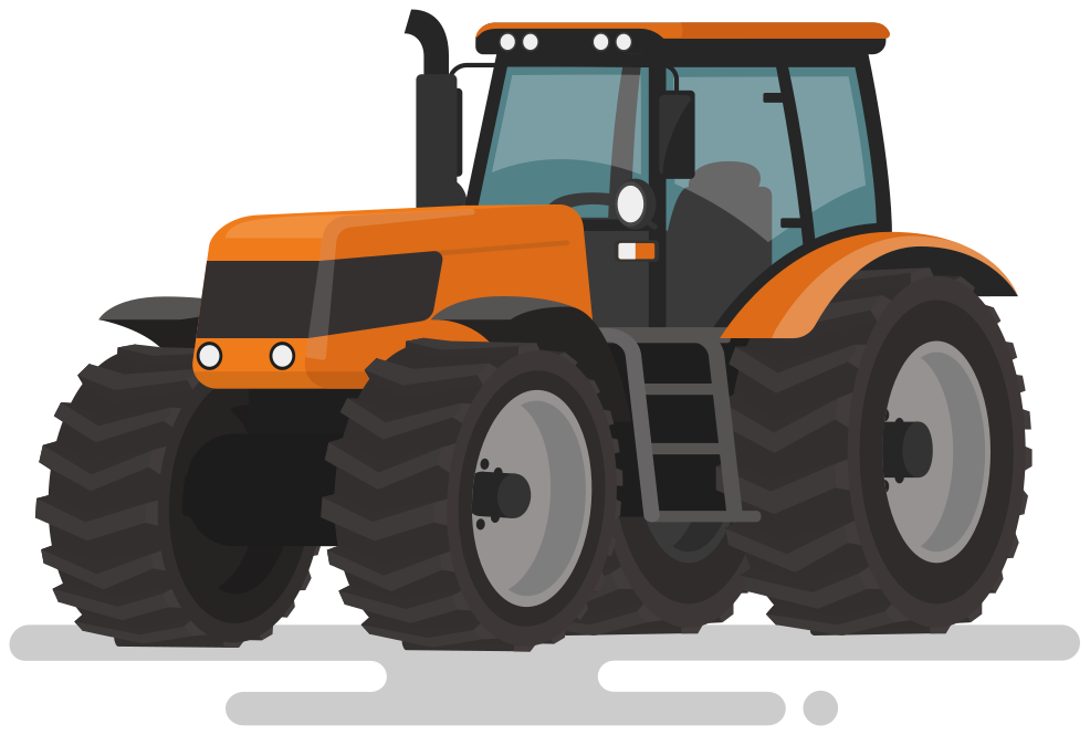 Alfombra vinílica animales tractor con grandes llantas - TenVinilo