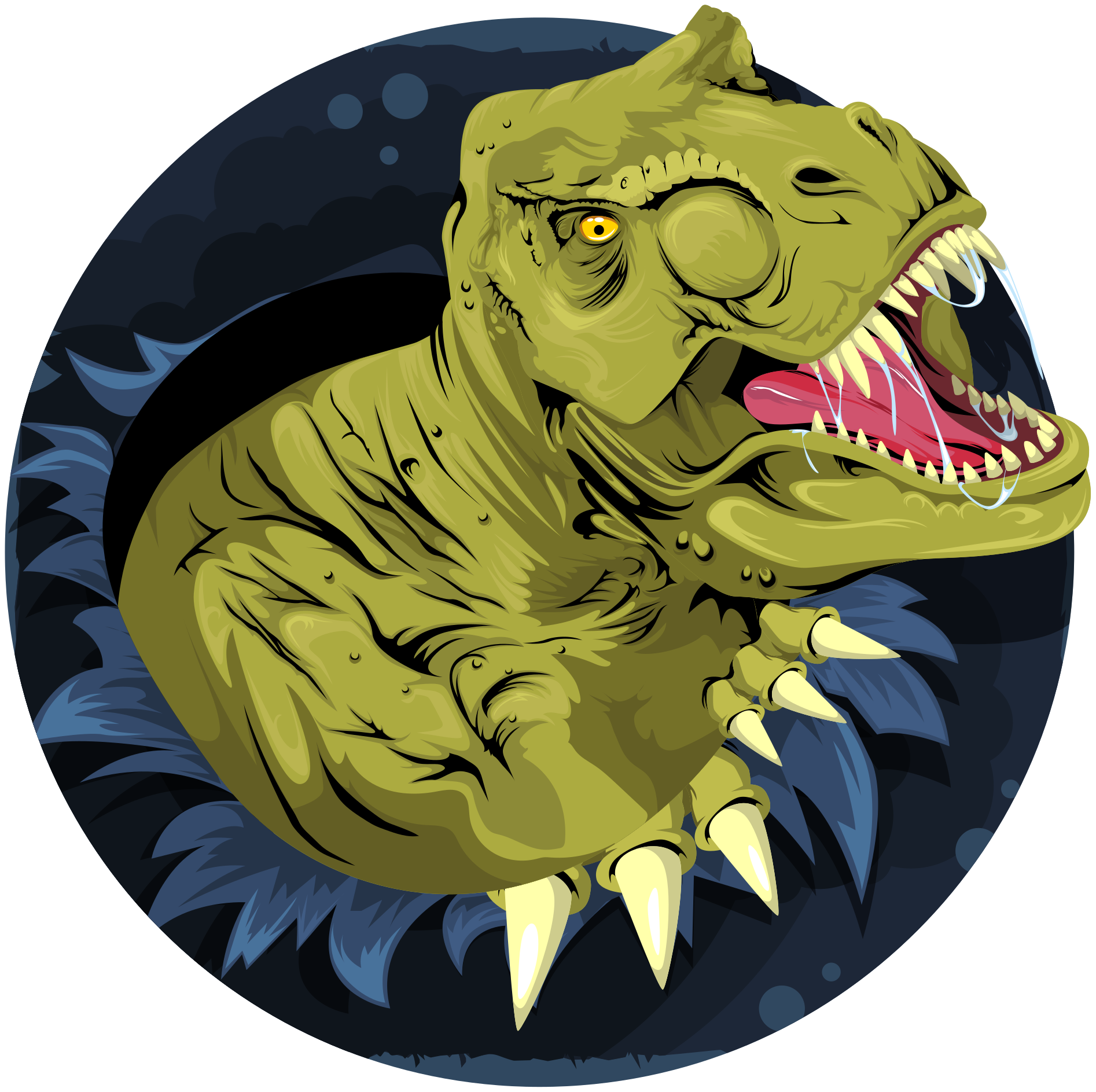 Alfombra vinílica animales cabeza de tyrannosaurus rex - TenVinilo