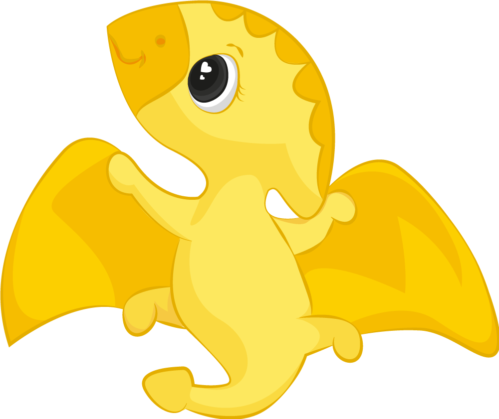 Alfombra vinílica animales dragón amarillo alegre - TenVinilo