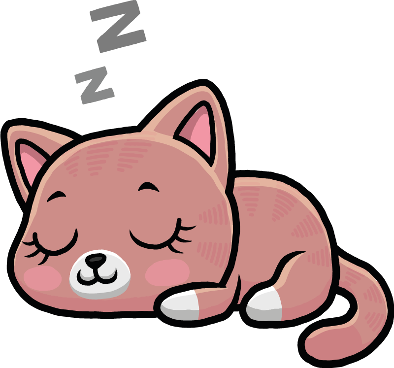 Alfombra vinílica animales ilustración gato durmiendo - TenVinilo