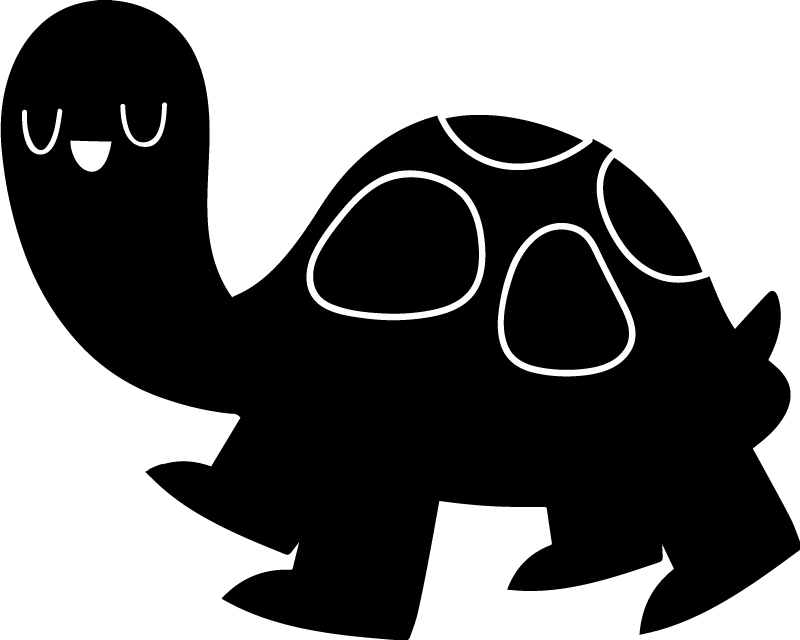 Alfombra vinílica animales tortuga negra gigante - TenVinilo