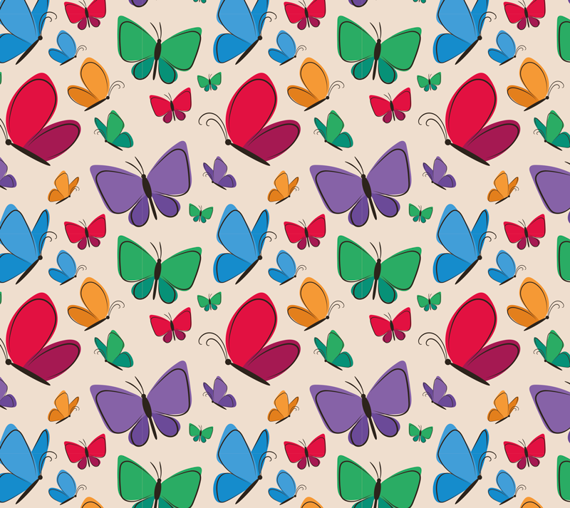 Alfombra vinílica animales mariposas voladoras infantiles - TenVinilo