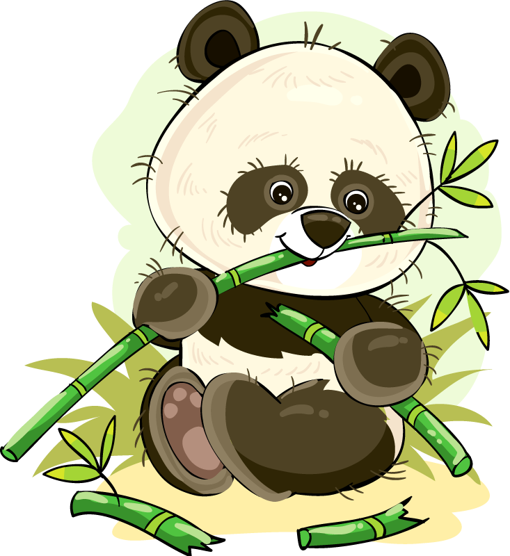 Alfombra vinílica animales panda adorable - TenVinilo
