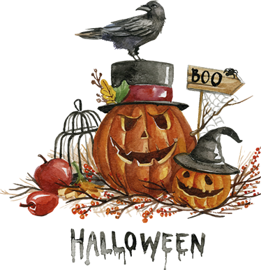 Alfombra vinílica halloween calabazas aterradoras - TenVinilo