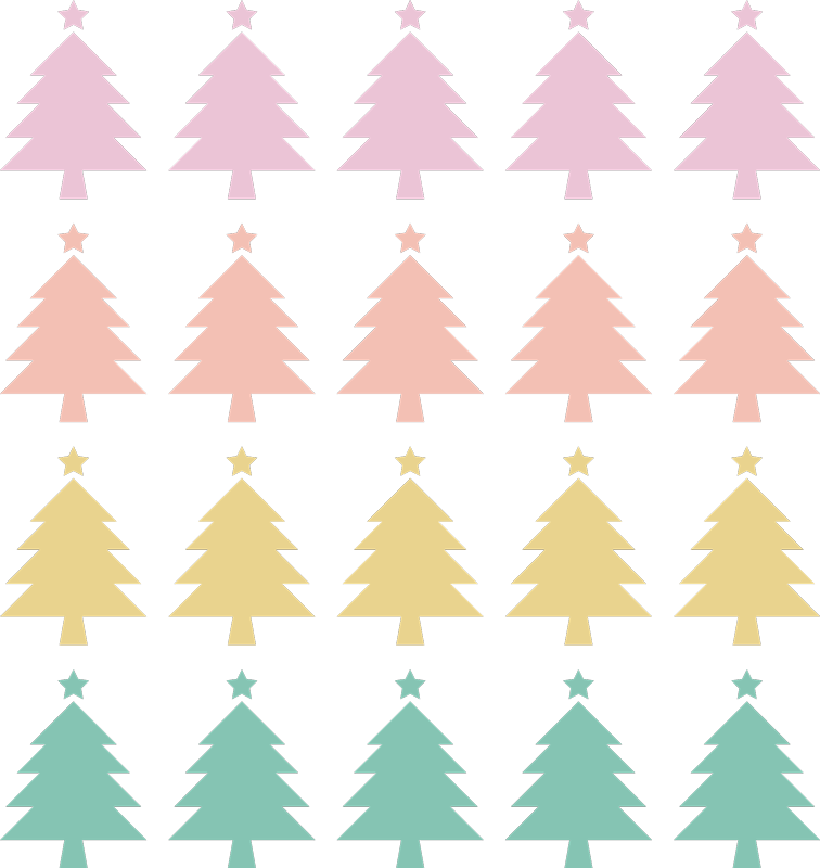 Alfombra vinílica navidad lámina árboles de navidad - TenVinilo
