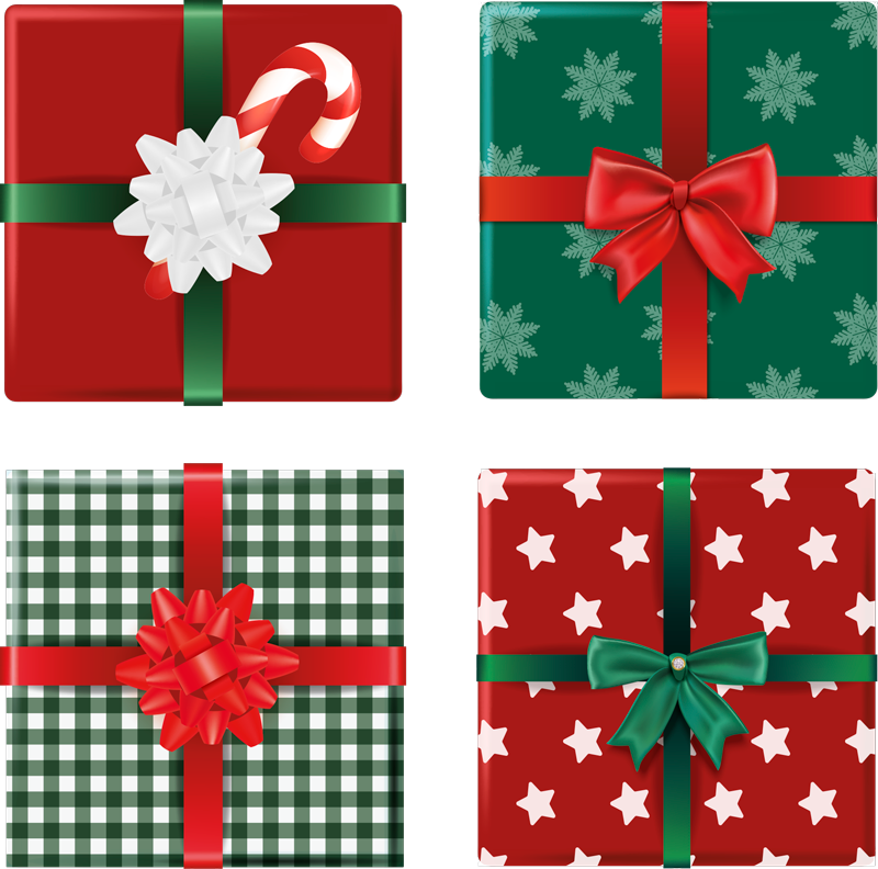 Alfombra vinílica navidad cajas de regalo pack tiles - TenVinilo