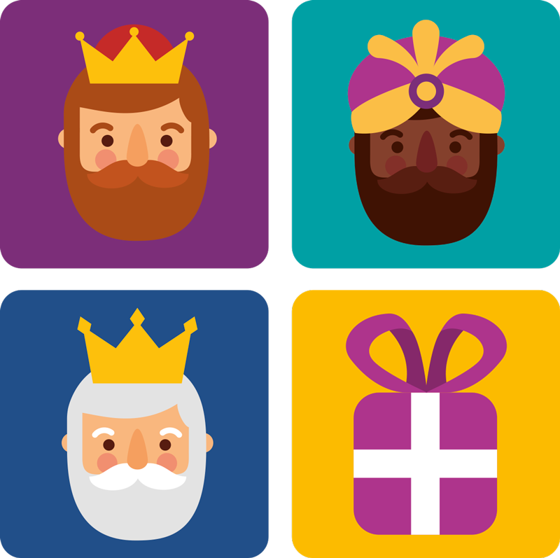 Alfombra vinílica navidad pack reyes magos - TenVinilo