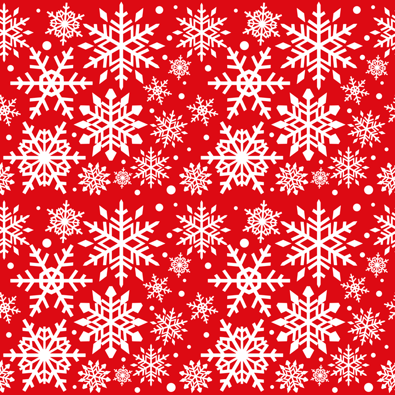 Alfombra vinílica navidad copos de nieve rojos - TenVinilo