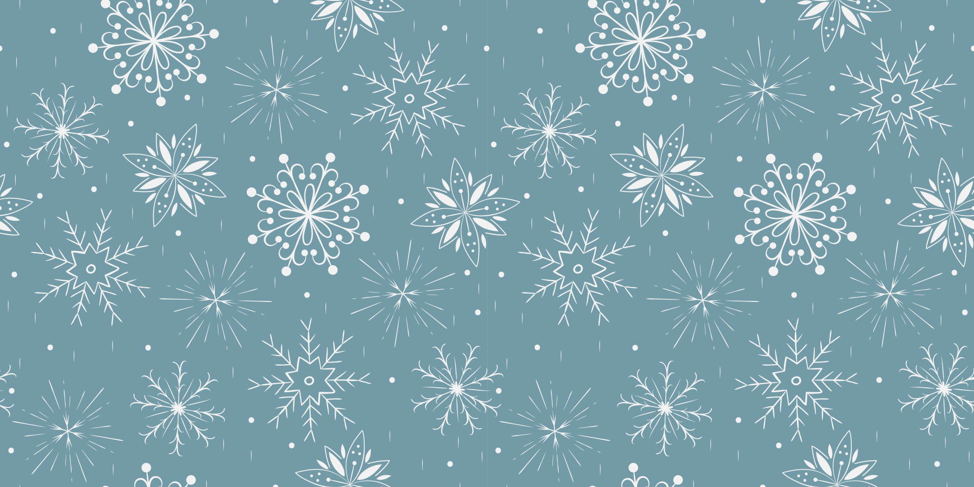 Alfombra vinílica navidad copos de nieve azules y blancos - TenVinilo