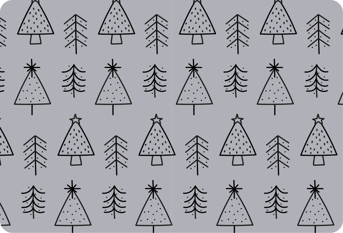 Alfombra vinílica navidad Árboles de navidad estampados - TenVinilo