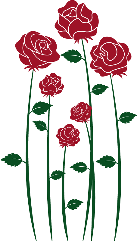 Alfombra vinilo comedor rosas rojas - TenVinilo