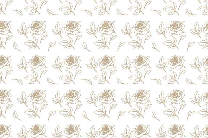 Alfombra vinílica flores patrón de rosas beige - TenVinilo