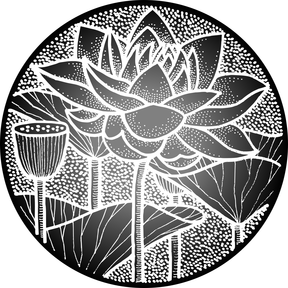 Alfombra vinílica flores estilo tradicional loto - TenVinilo
