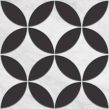 Alfombra vinílica baño azulejos florales hidráulicos - TenVinilo
