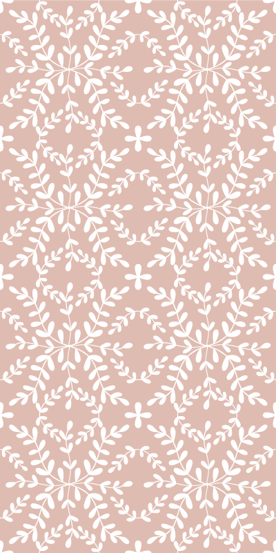 Alfombra vinílica flores patrón vintage de hojas - TenVinilo