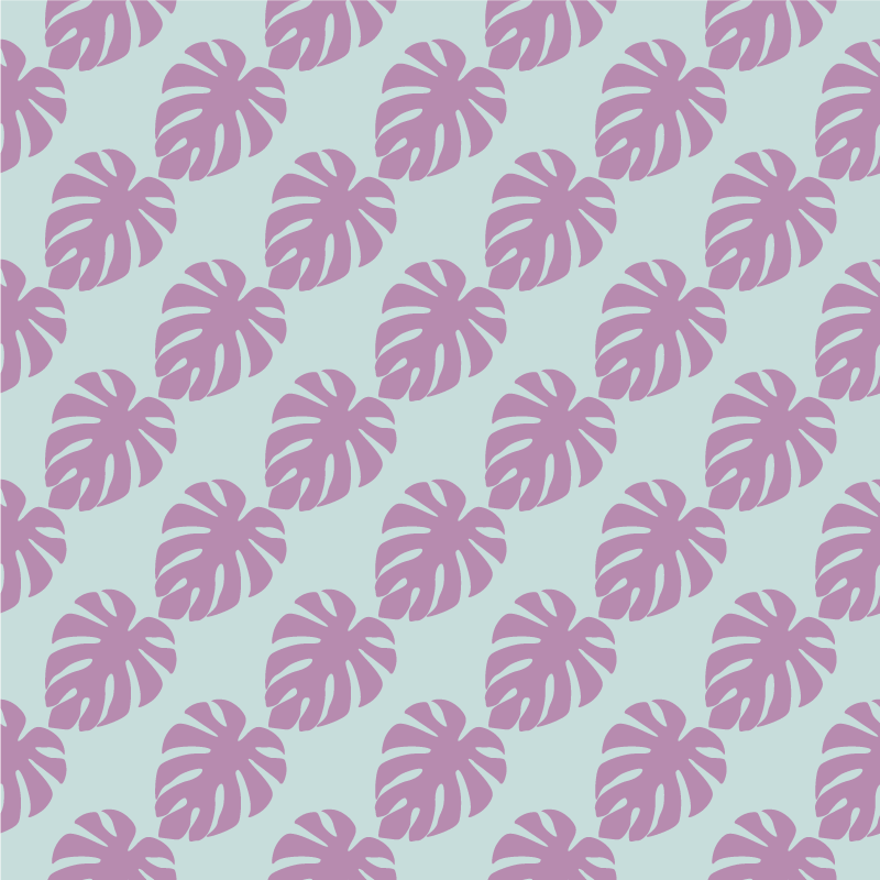 Alfombra vinílica flores estampado de hojas - TenVinilo