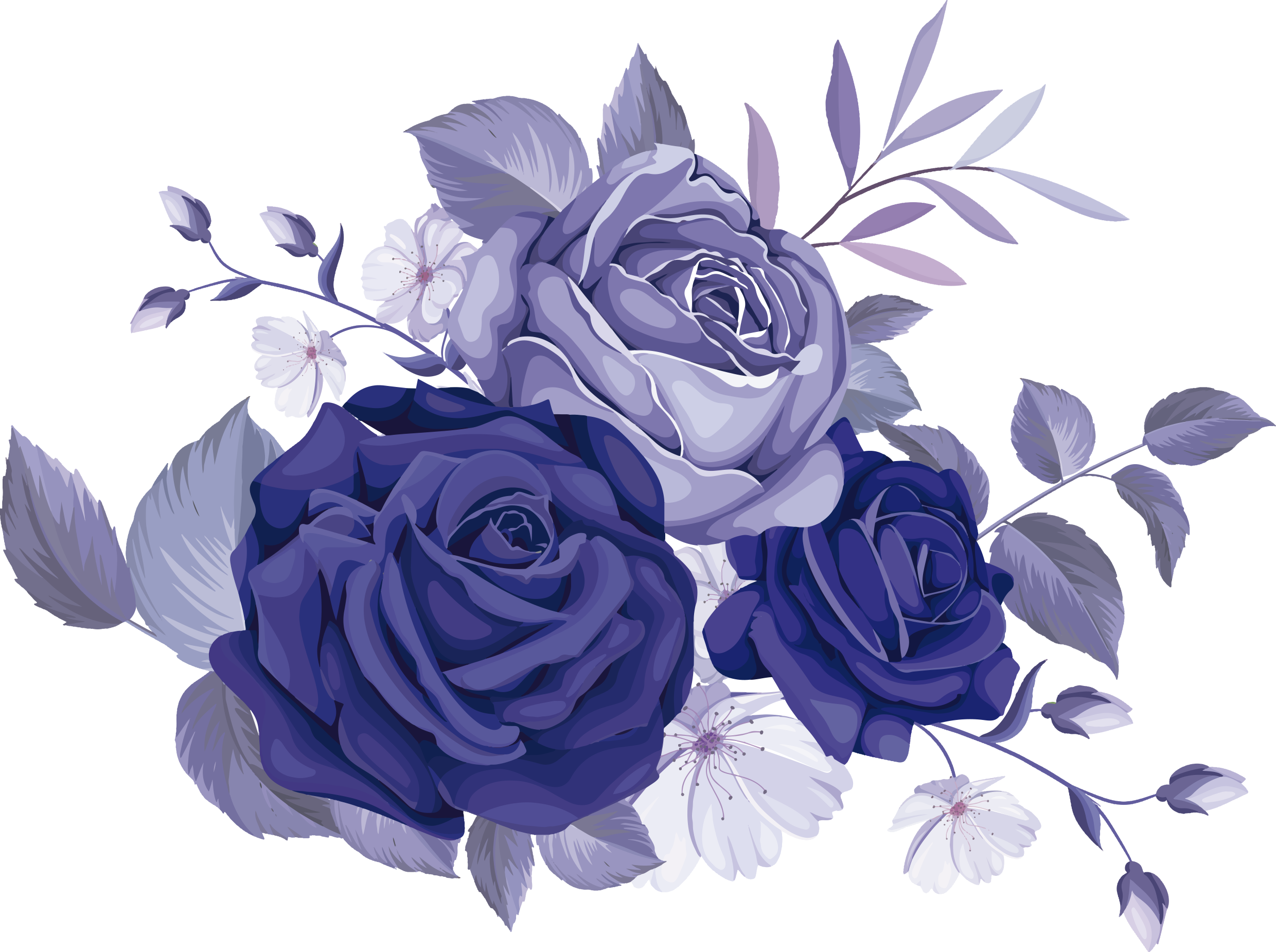 Alfombra vinílica flores rosas púrpuras elegantes - TenVinilo