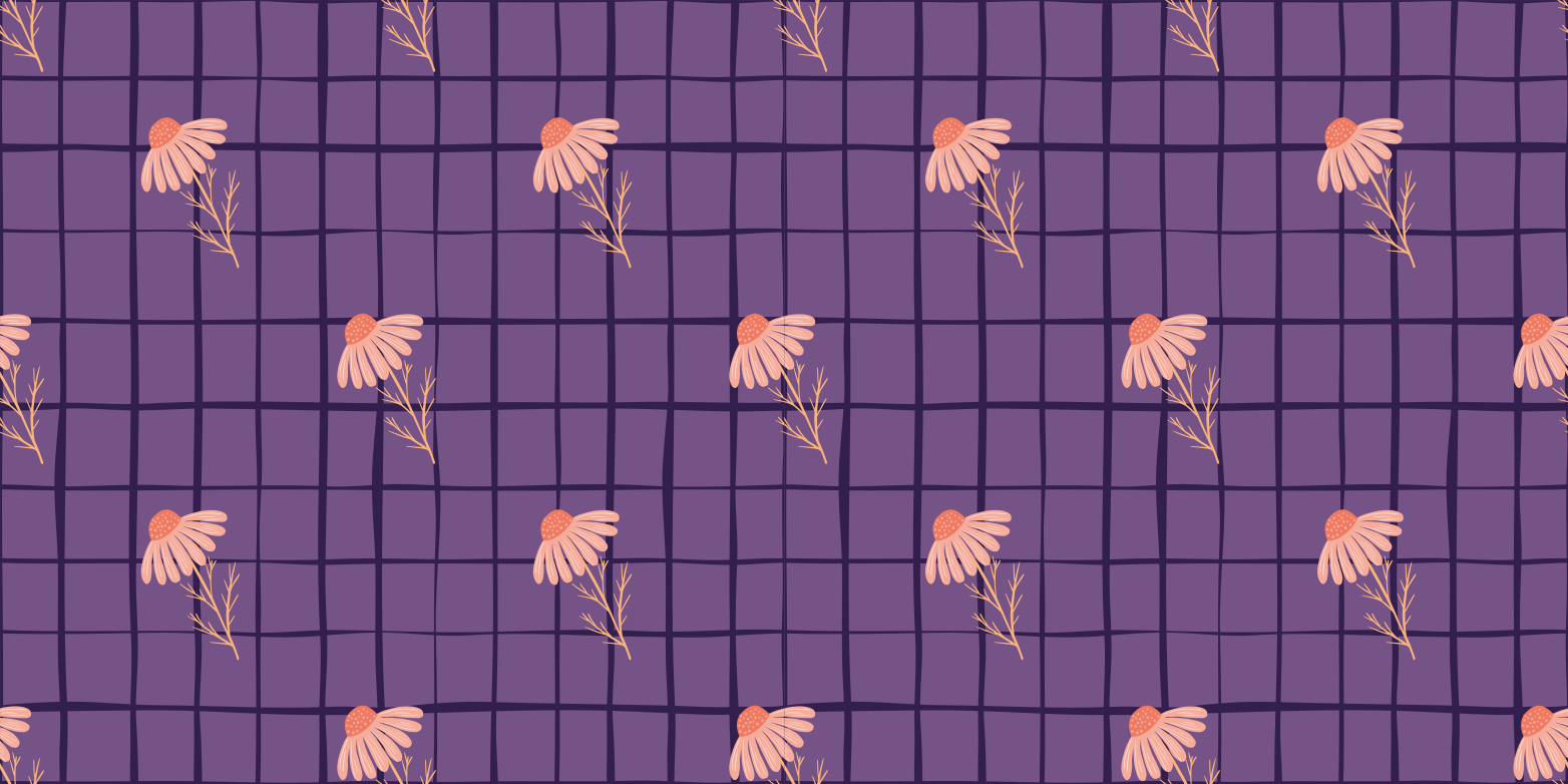 Alfombra vinílica flores motivo floral púrpura - TenVinilo