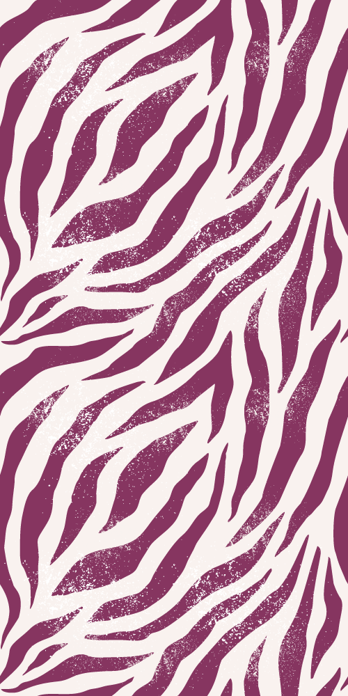 Alfombra vinílica animal print cebra morada y blanca - TenVinilo