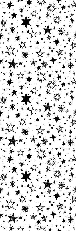 Alfombra vinílica de estrellas fondo blanco con estrellas - TenVinilo