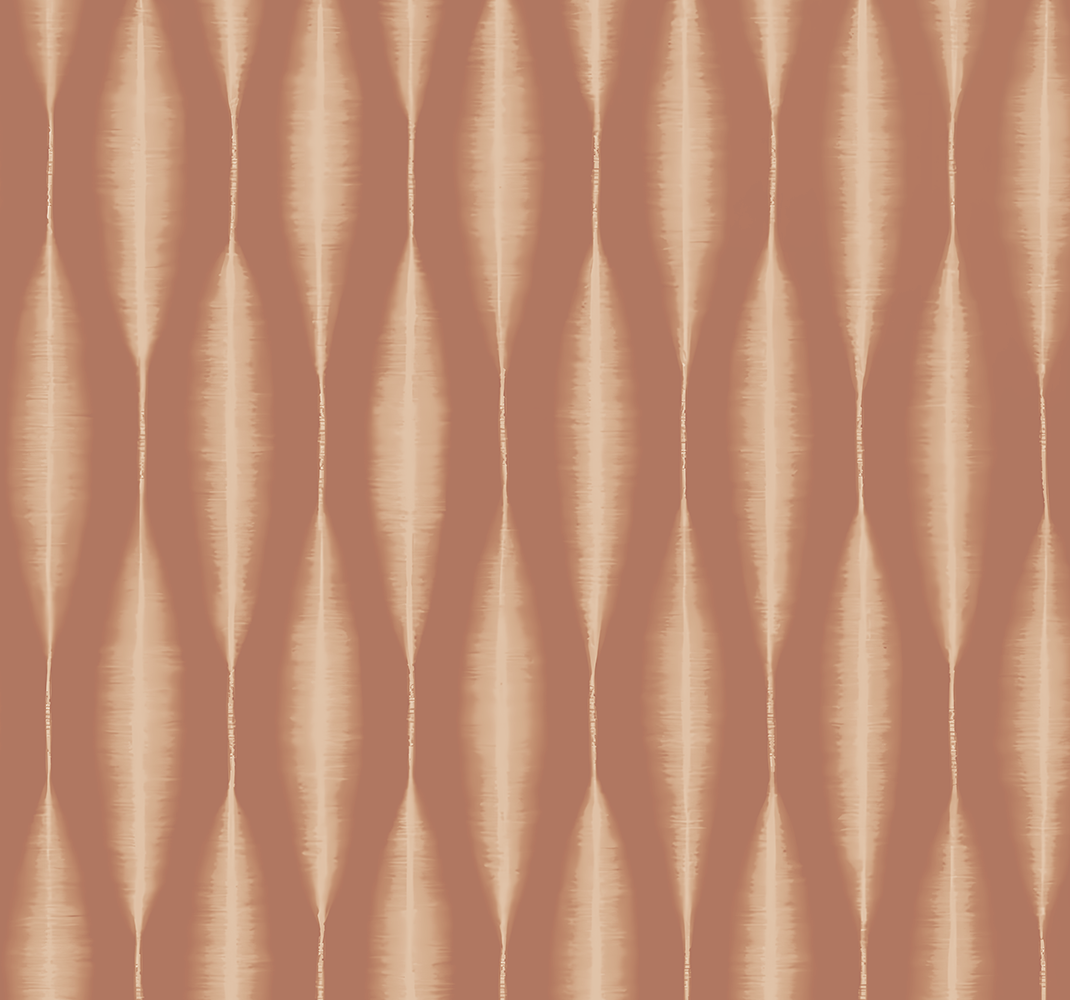 Alfombra vinílica geométrica ikat kasuri mousse marrón - TenVinilo