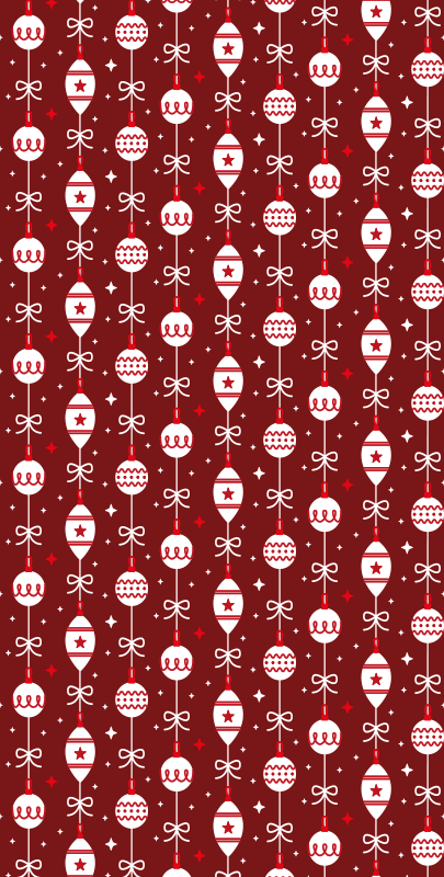 Alfombra vinílica navidad adornos navideños - TenVinilo