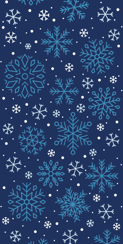 Alfombra vinílica navidad copos de nieve - TenVinilo