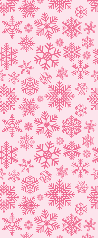 Alfombra vinílica navidad diseño copos rosas - TenVinilo