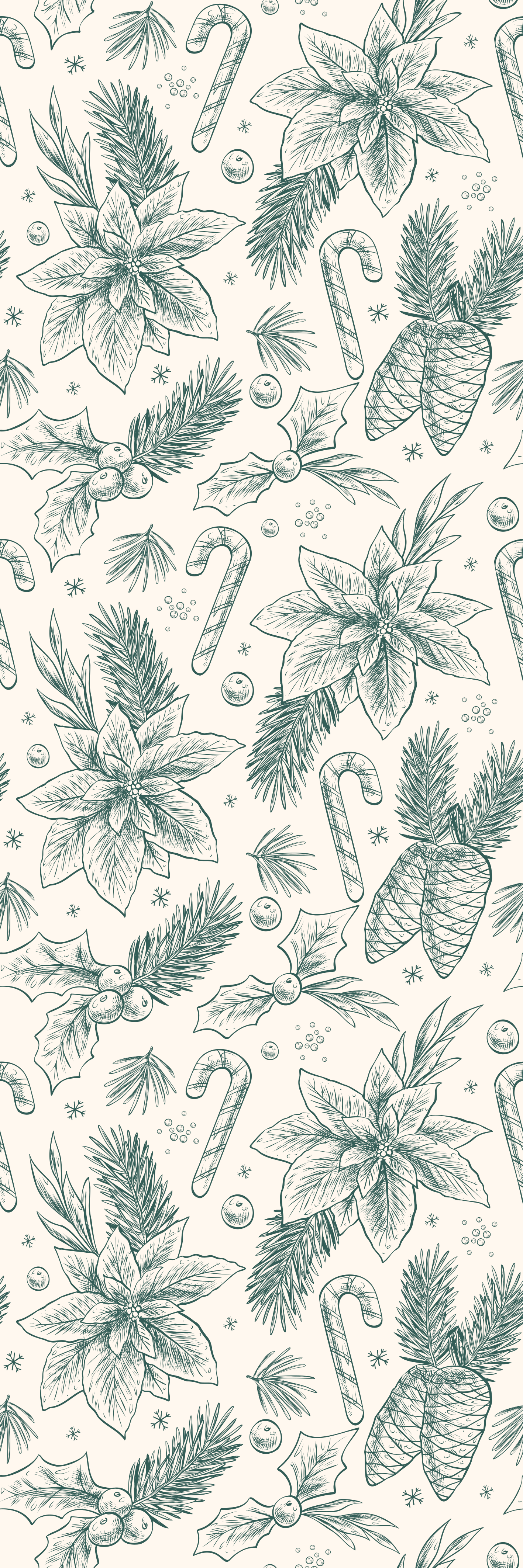 Alfombra vinílica navidad con patrón de regalos dibujados - TenVinilo