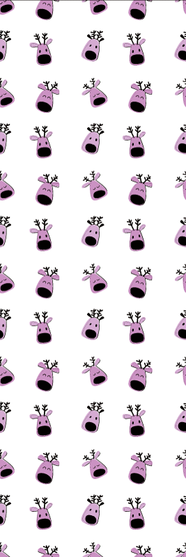 Alfombra vinílica navidad patrón de ciervo rosa - TenVinilo
