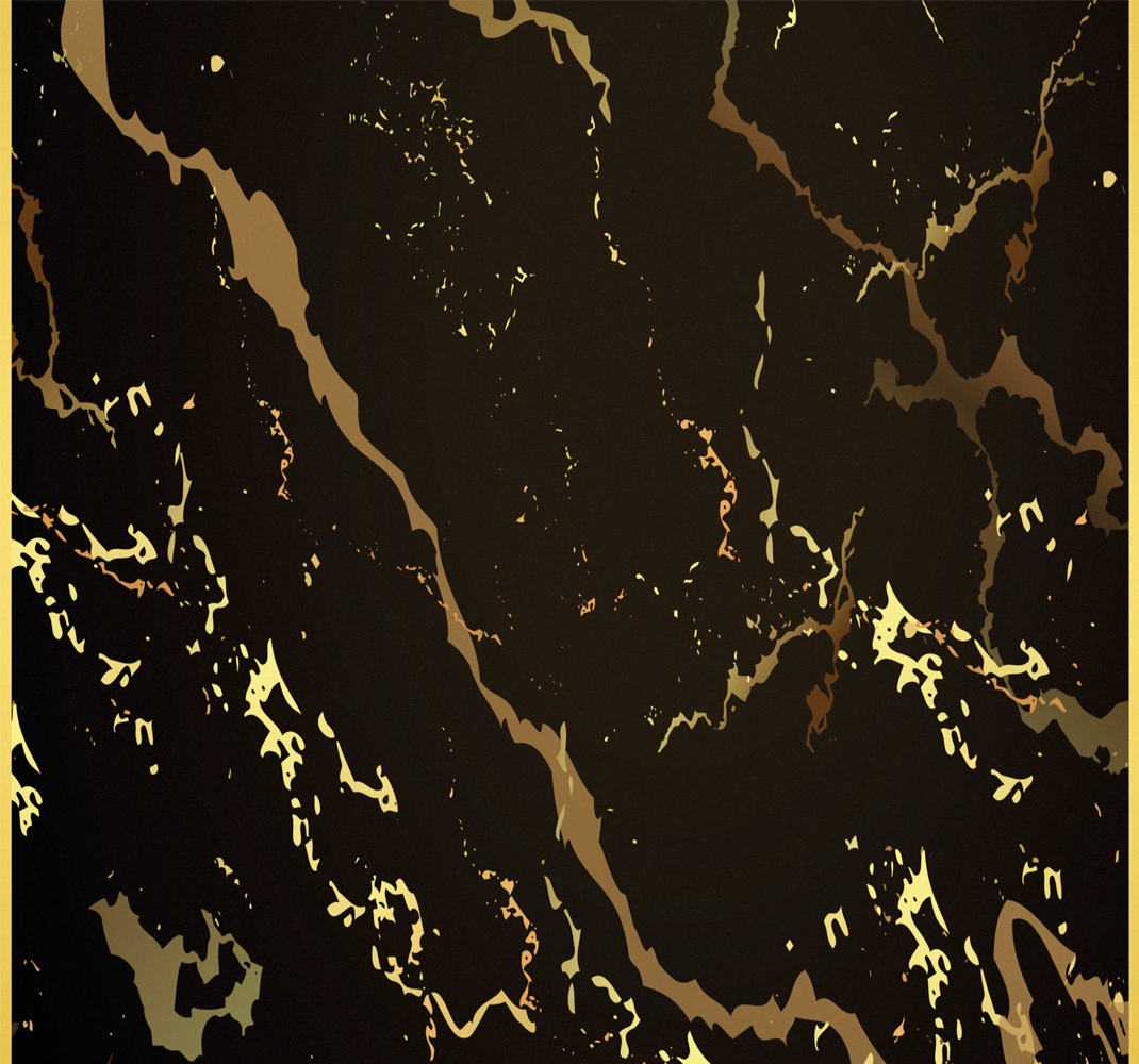 Alfombra vinílica dormitorio textura mármol negro oro - TenVinilo