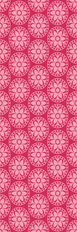 Alfombra vinílica dormitorio círculos coreanos rosa - TenVinilo