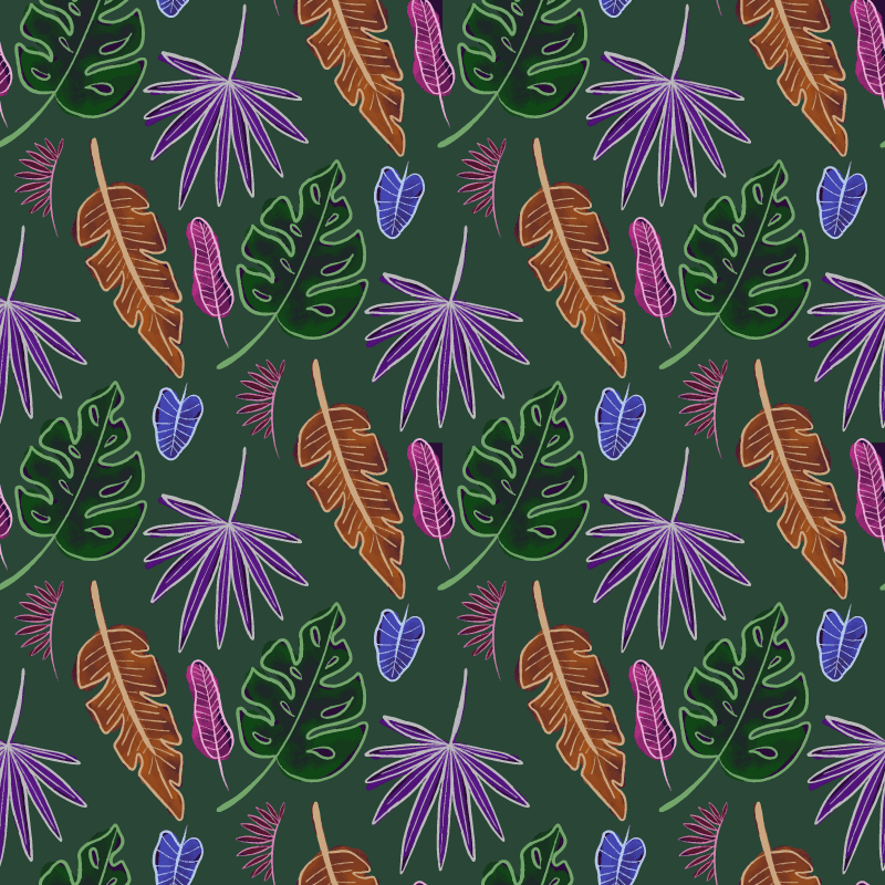 Alfombra vinílica flores diseño neón geométrico - TenVinilo