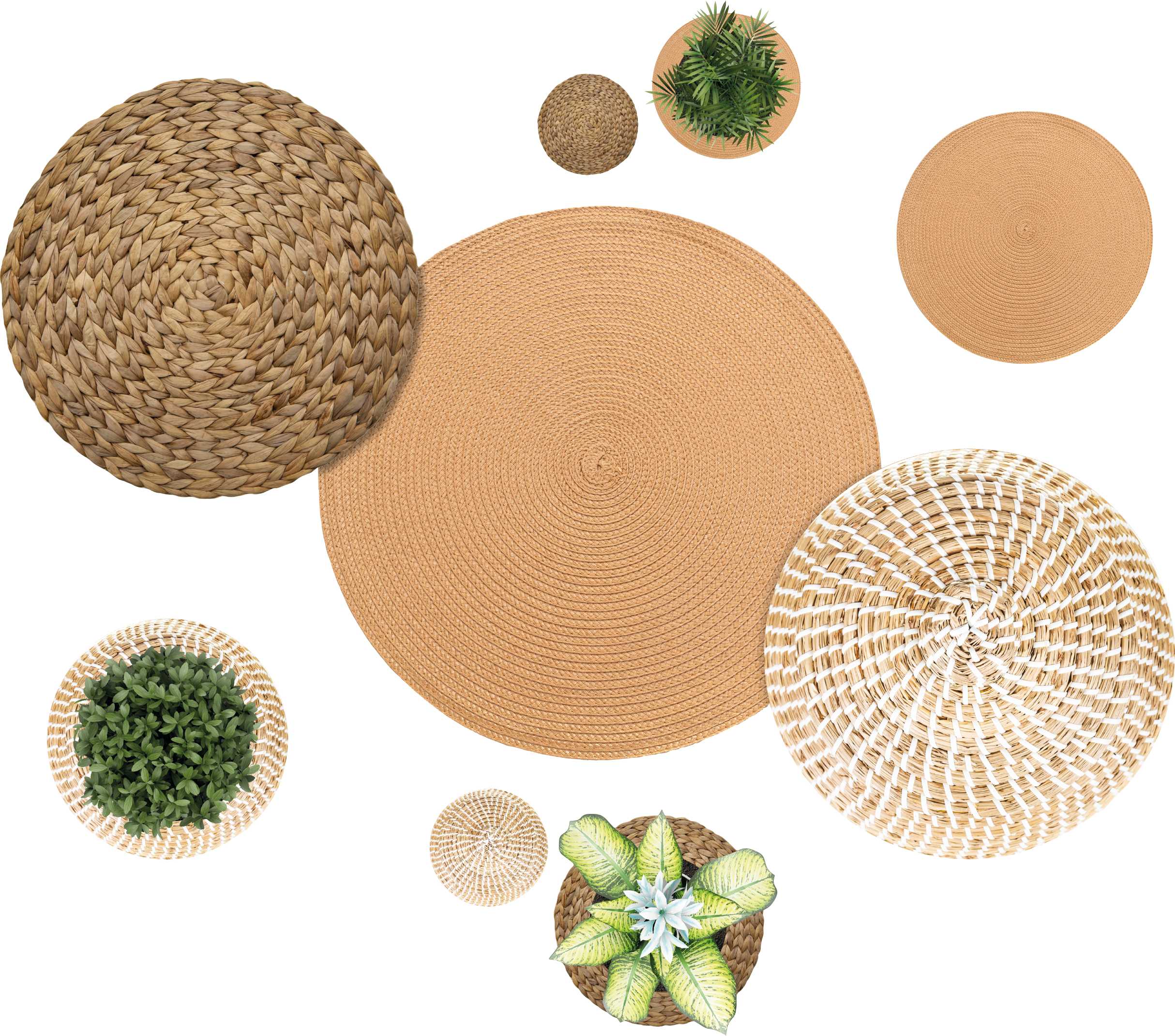 Alfombra vinílica flores jardín y mimbre - TenVinilo